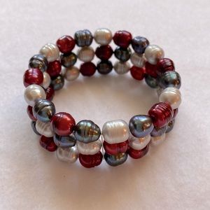 Honora Triple Strand Multi-Color Cultured Freshwater Pearl Bracelet